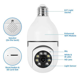 Wireless Security 360° Bulb Camera - Smart WiFi CCTV Camera