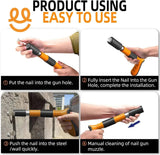 Heavy-Duty Concrete Nail Gun Kit with 10 Free Nails